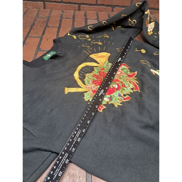 Ugly Christmas Sweater Women Sz M Black Geese Ducks - Picture 4 of 5